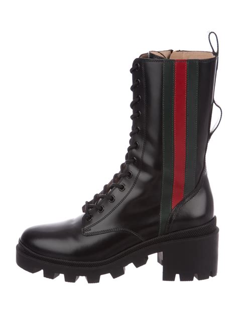 gucci leather boots sale|high top Gucci boots.